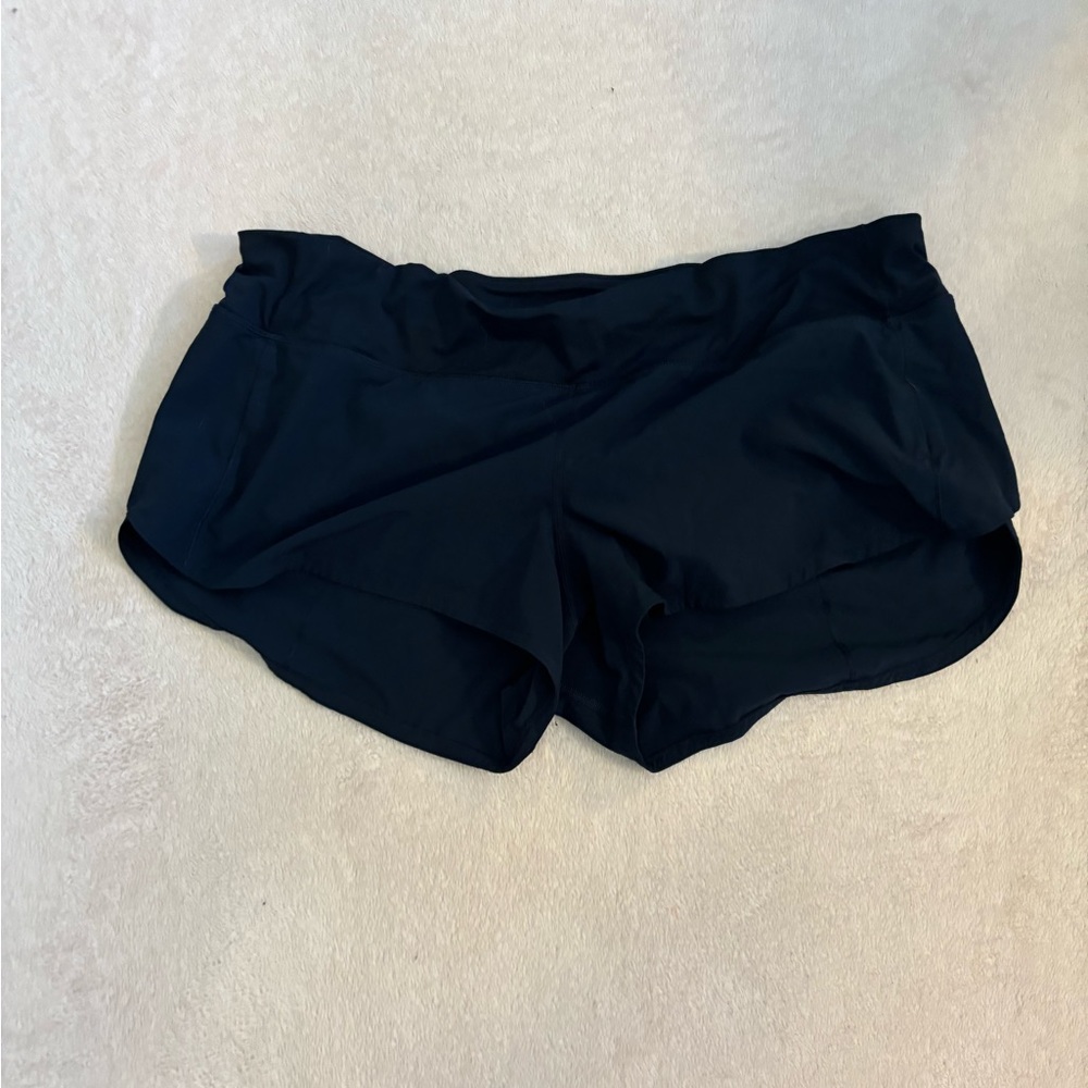 Lulu Lemon Navy Speed Up Low-Rise Lined Short